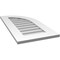 Ekena Millwork Quarter Round Top Right Surface Mount PVC Gable Vent w/ 3-1/2"W x 1"P Standard Frame, 16"W x 32"H GVPQR16X3201SN - alternate 3